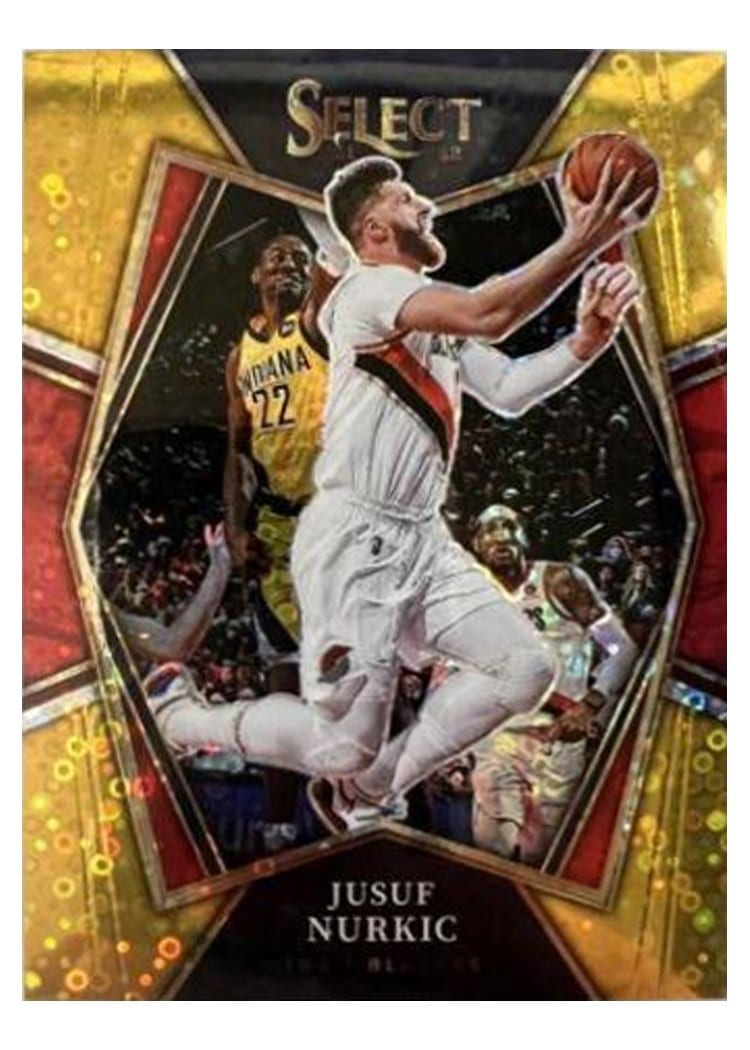 2021-22 Panini Select Base Set Jusuf Nurkic Gold Disco Prizm #173 card
