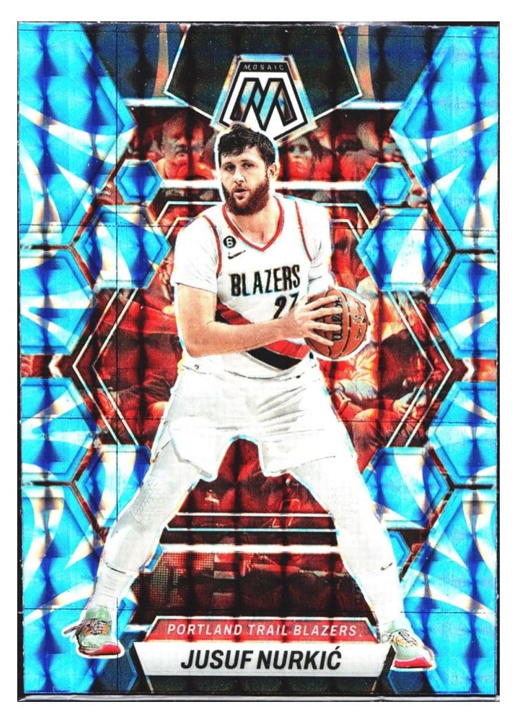 2022-23 Panini Mosaic Base Set Jusuf Nurkic Reactive Blue #43 card