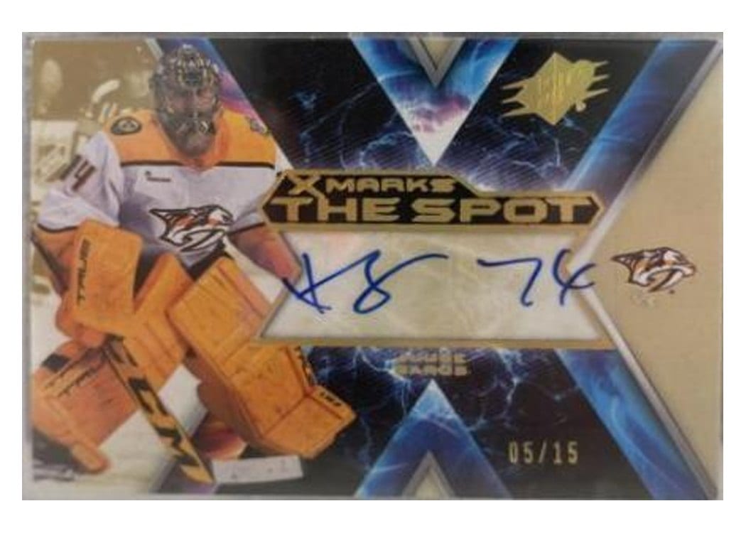 2023-24 SPx X Marks the Spot Autos Juuse Saros #XM-JS card