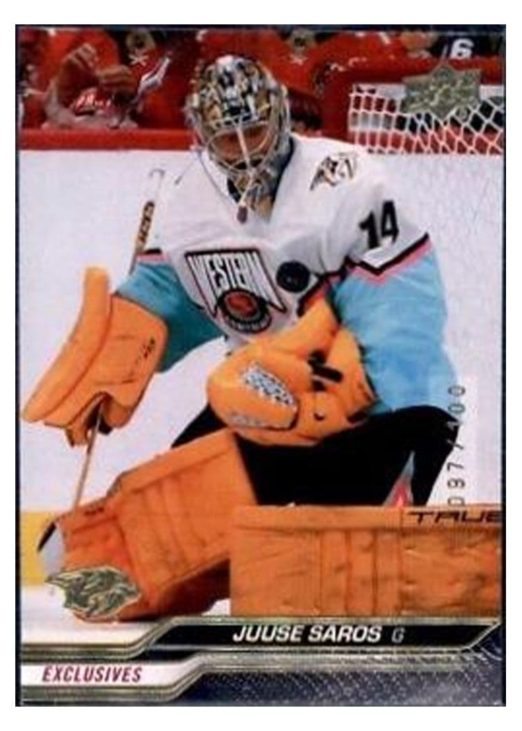 2023-24 Upper Deck Base Set Juuse Saros #676 card