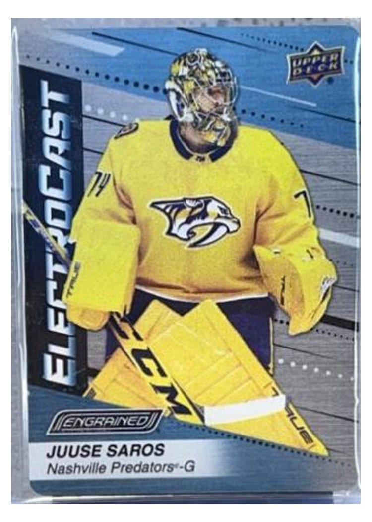 2023-24 Upper Deck Engrained ElectroCast Metal Juuse Saros #EC-40 card