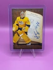 2025-26 Upper Deck Artifacts History Lesson Signatures Juuse Saros #HL-4B