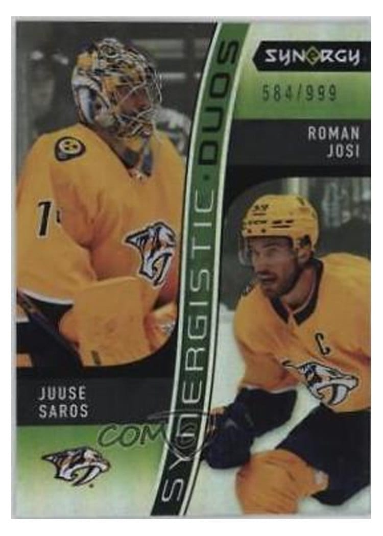 2023-24 Upper Deck Synergy Synergistic Duos Juuse Saros/Roman Josi #SD-12** card