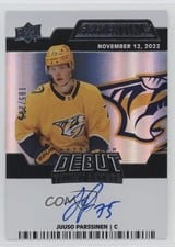 2022-23 Upper Deck Credentials Debut Ticket Access Autographs Juuso Parssinen #DTAA-PN card