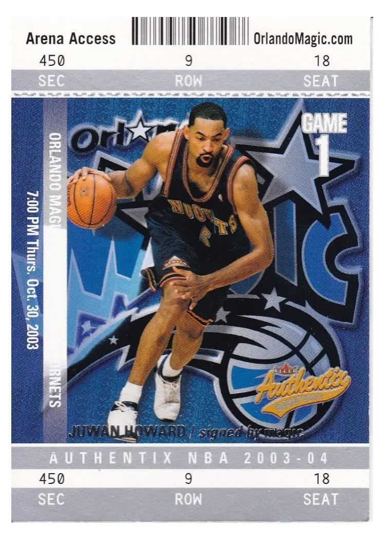 2003 Fleer Authentix Juwan Howard #46 card