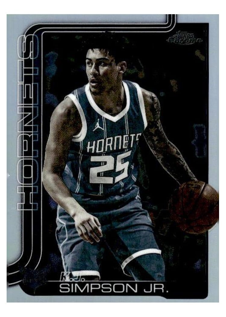 2025-26 Topps Chrome Sapphire Base Set K.J. Simpson Jr. #45 card