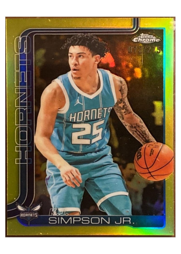 2025-26 Topps Chrome Sapphire Base Set K.J. Simpson Jr. #45 card