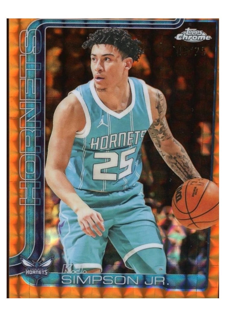 2025-26 Topps Chrome Sapphire Base Set K.J. Simpson Jr. #45 card