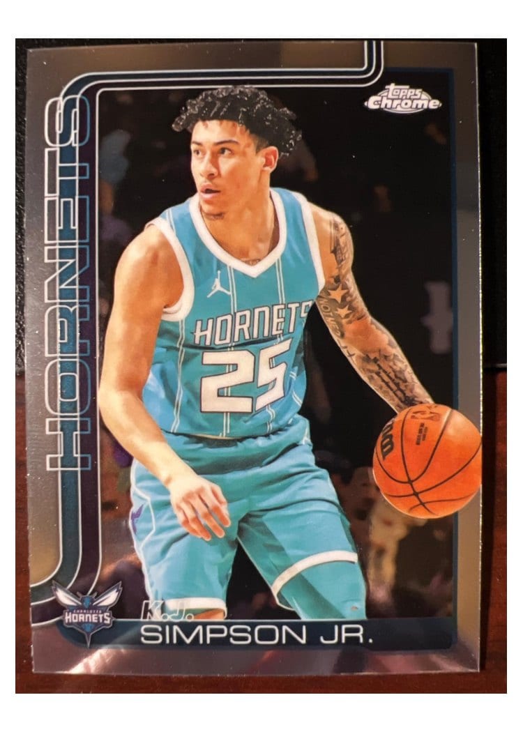 2025-26 Topps Chrome Sapphire Base Set K.J. Simpson Jr. #45