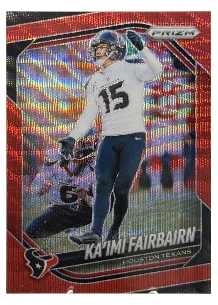 2025 Panini Prizm Base Set Ka'imi Fairbairn Red Wave #148 card