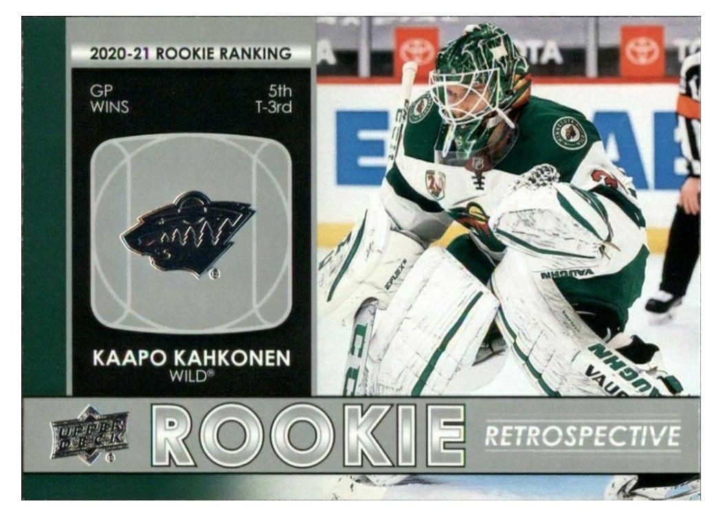 2021-22 Upper Deck Rookie Retrospective Kaapo Kahkonen #RR-10 card