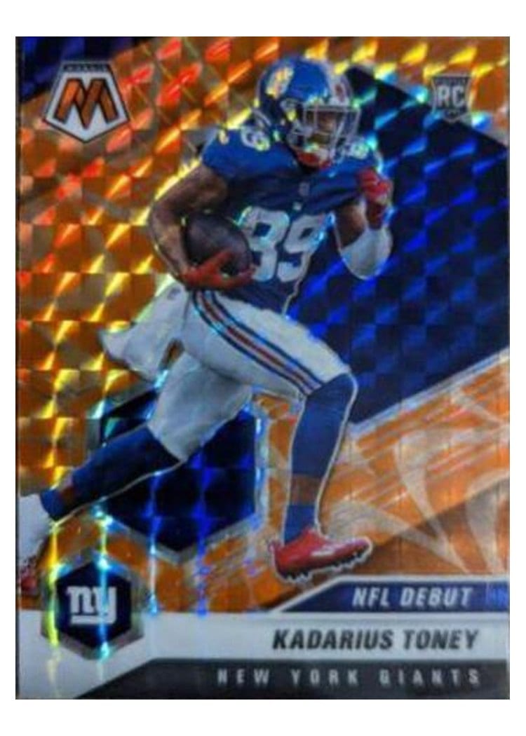 2021 Panini Mosaic Base Set Kadarius Toney Reactive Orange Mosaic #251 card