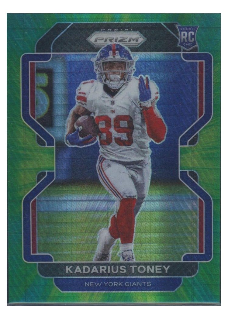 2021 Panini Prizm Base Set Kadarius Toney Hyper Prizm #342 card