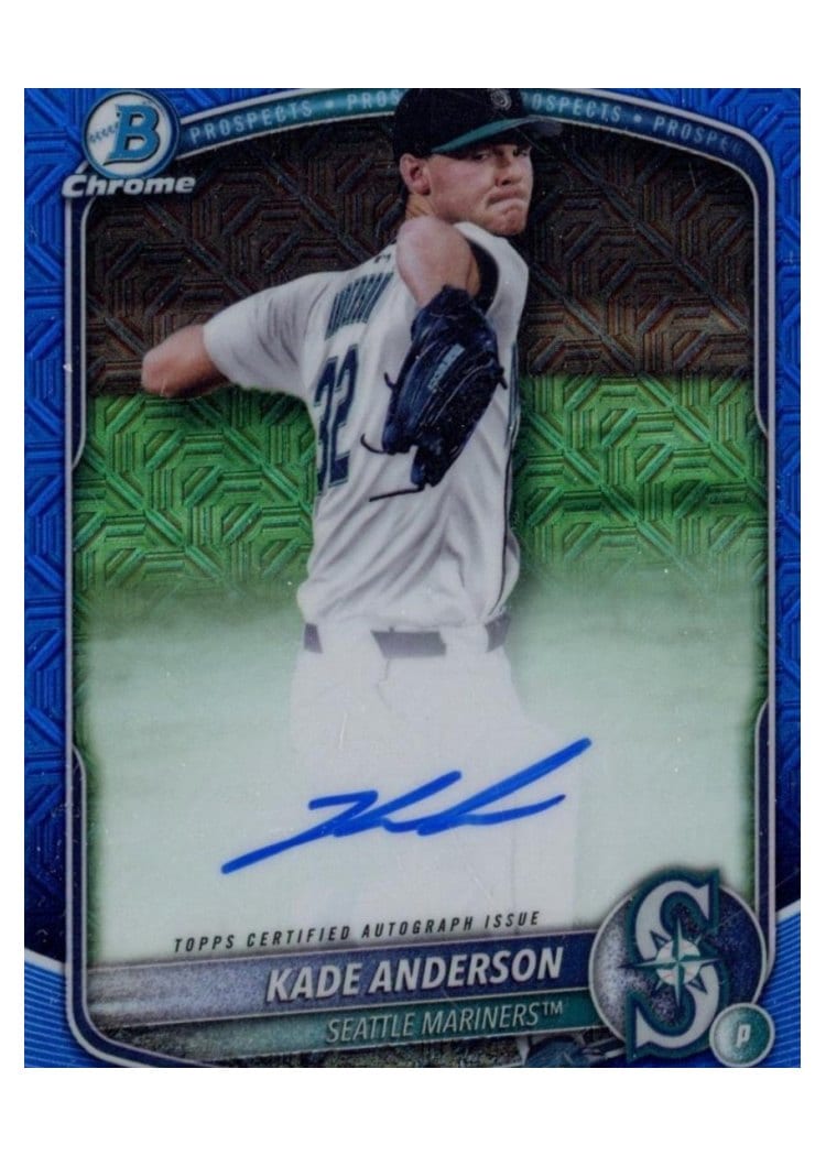2025 Bowman Draft Chrome Prospect Mega Autograph Kade Anderson #BMA-KA card