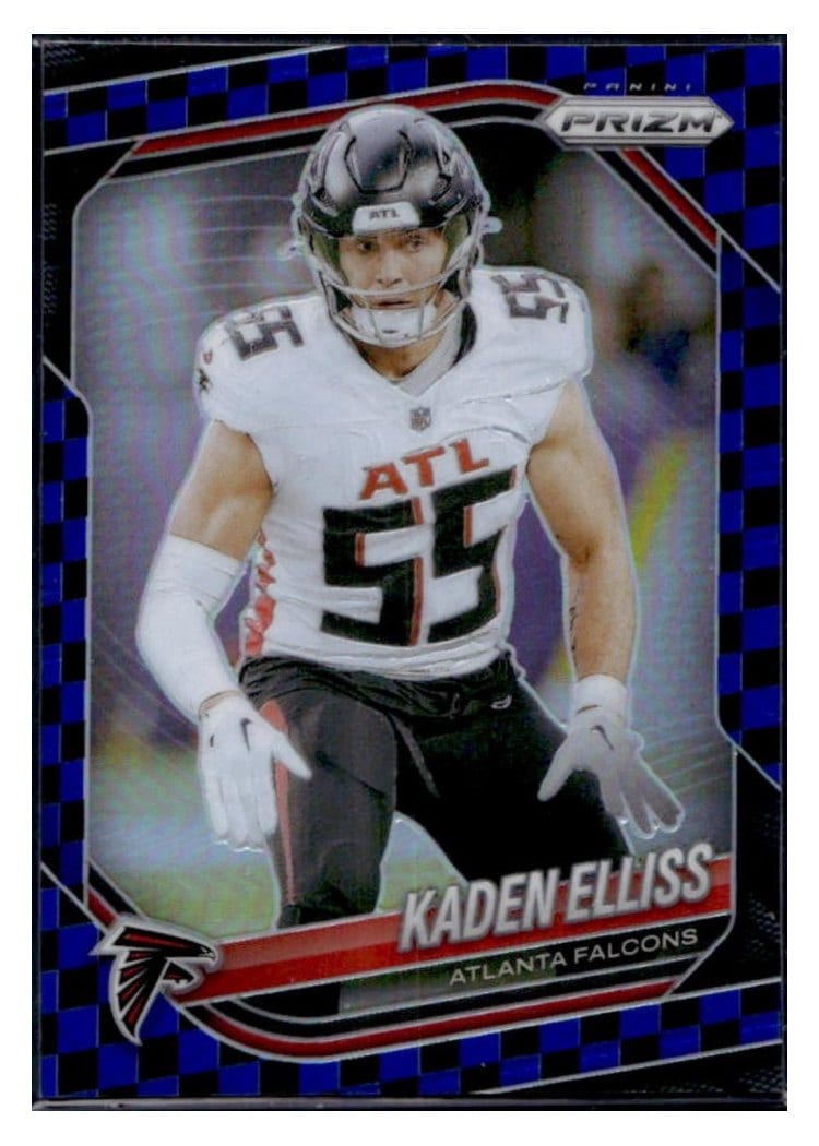 2025 Panini Prizm Base Set Kaden Elliss Black Blue Checker #11 card