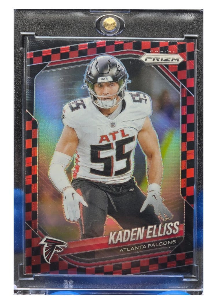 2025 Panini Prizm Base Set Kaden Elliss Black Red Checker #11 card