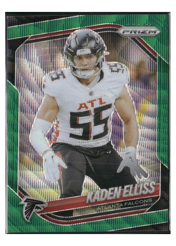 2025 Panini Prizm Base Set Kaden Elliss Green Wave #11 card