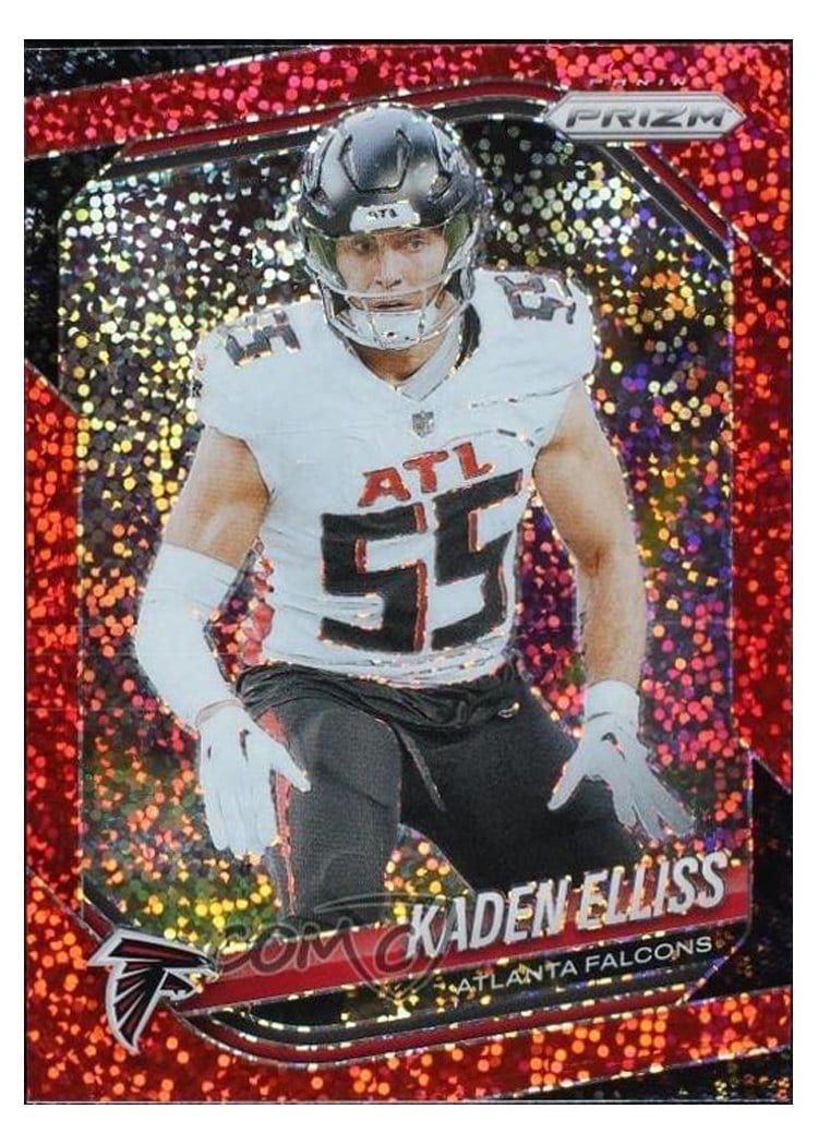 2025 Panini Prizm Base Set Kaden Elliss Red Sparkle #11 card