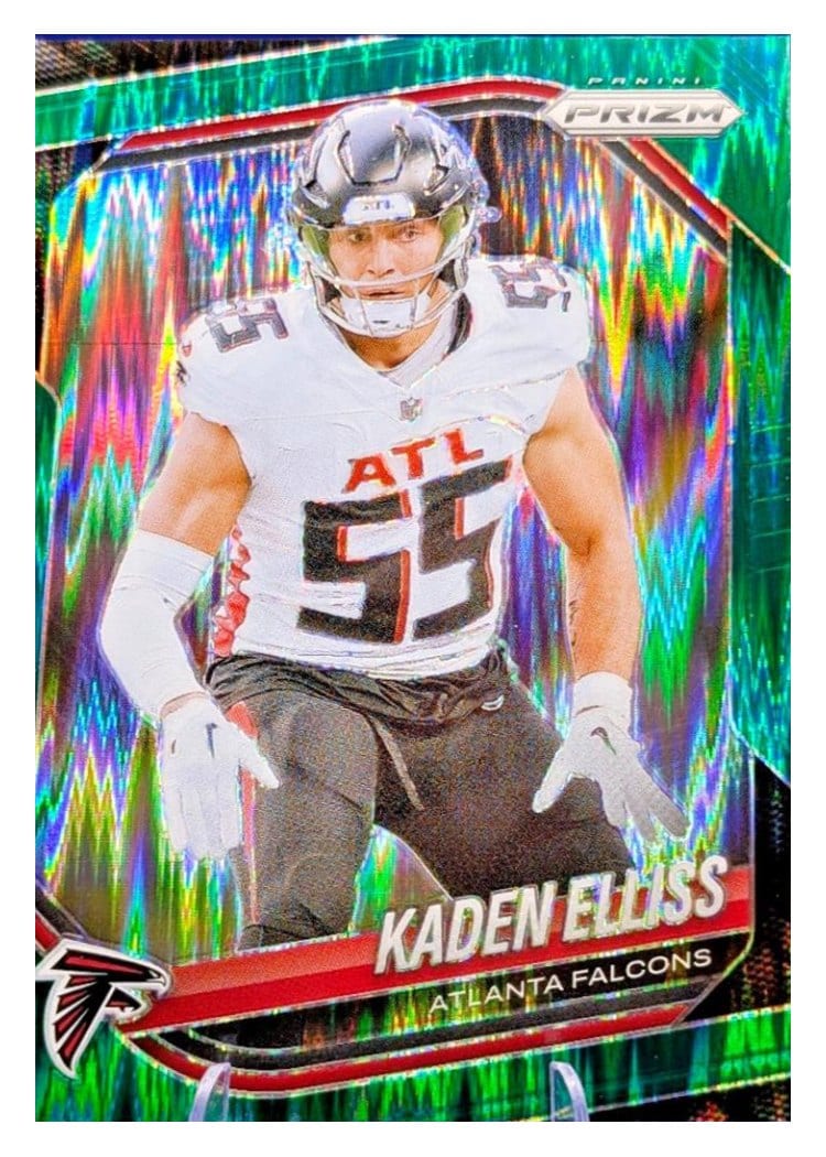2025 Panini Prizm Base Set Kaden Elliss Green Flash #11 card