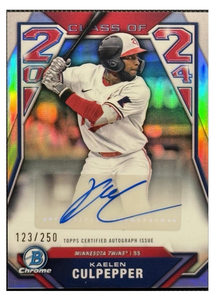2024 Bowman Draft Chrome Prospect Autographs Kaelen Culpepper #CPA-KC card