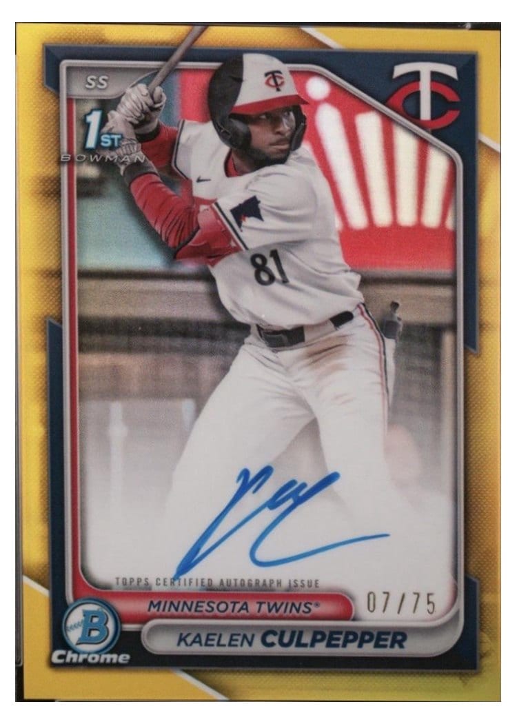2024 Bowman Draft Chrome Prospect Autographs Kaelen Culpepper #CPA-KC card
