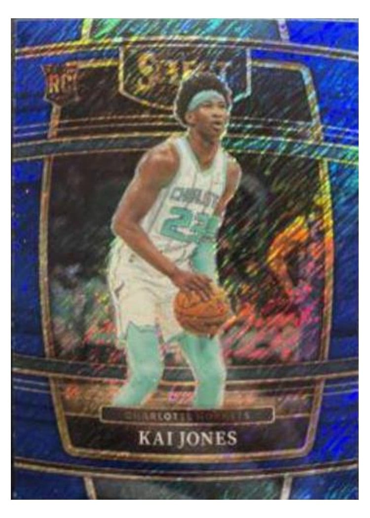 2021-22 Panini Select Base Set Kai Jones Blue Shimmer #98 card