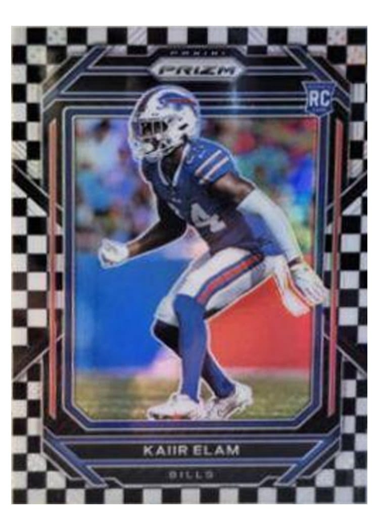 2022 Panini Prizm Base Set Kaiir Elam Black White Checker #374 card