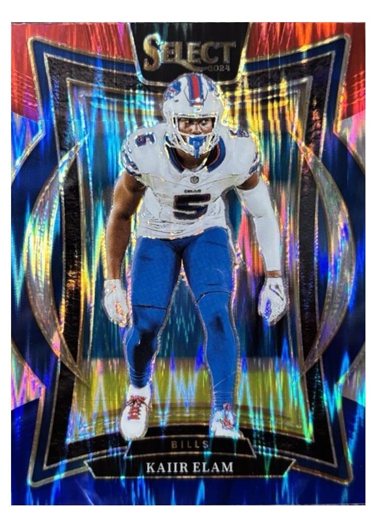 2024 Panini Select Base Set Kaiir Elam Red Blue Prizm Shock #8 card