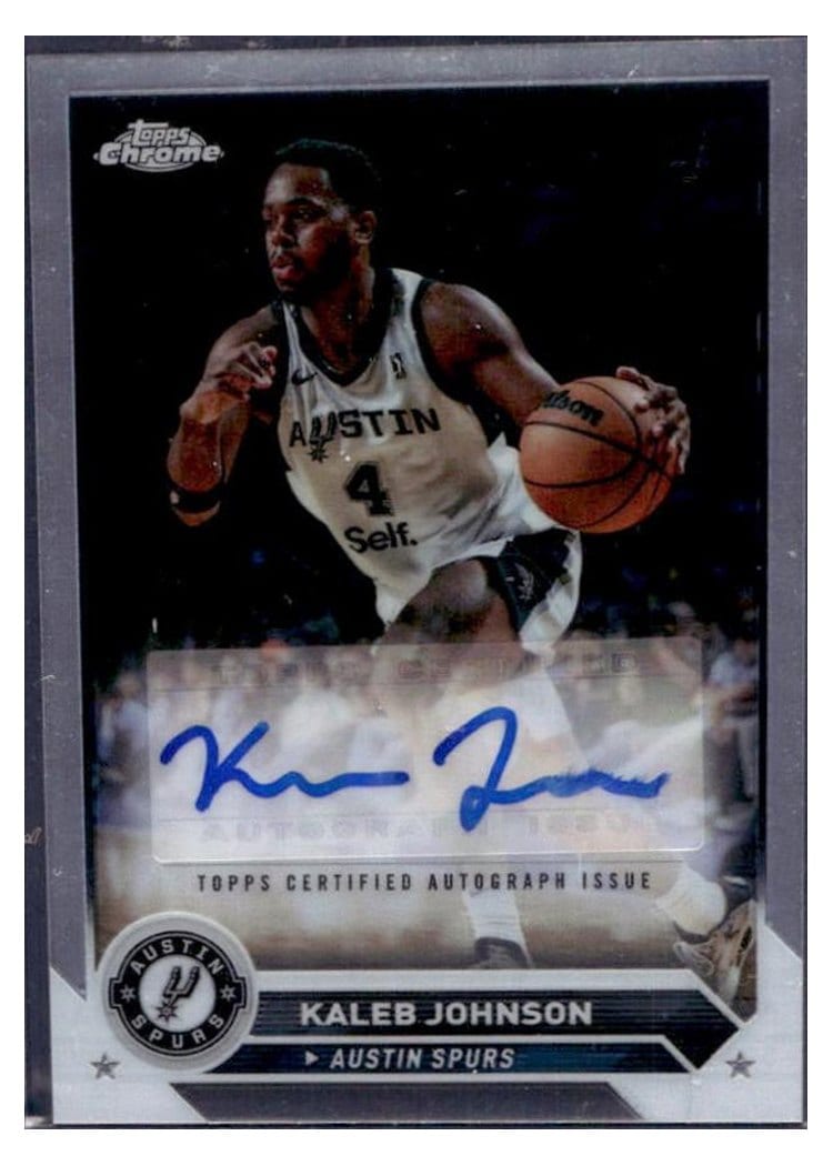 2023-24 Topps G League Chrome Autographs Kaleb Johnson #AC-KJ card