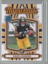 2025 Donruss Rated Rookie Throwback Kaleb Johnson #46 card
