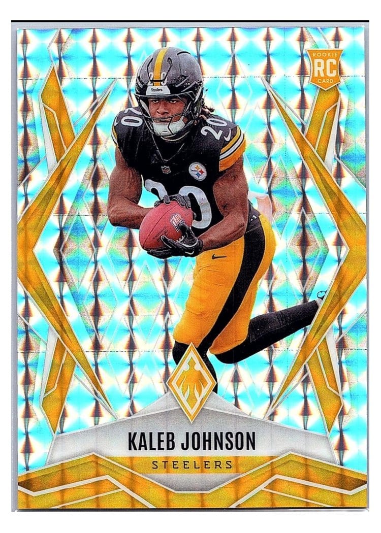 2025 Panini Phoenix Base Set Kaleb Johnson Silver Pyramids #182 card
