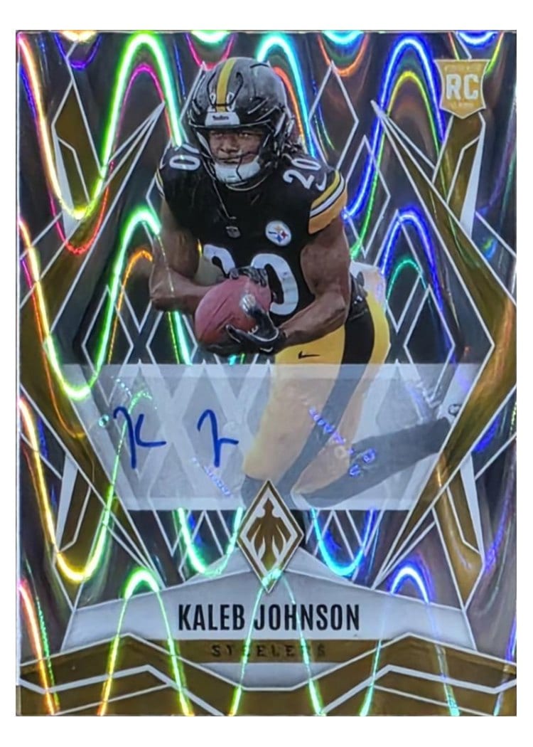 2025 Panini Phoenix Base Set Kaleb Johnson Seismic Autograph #182 card