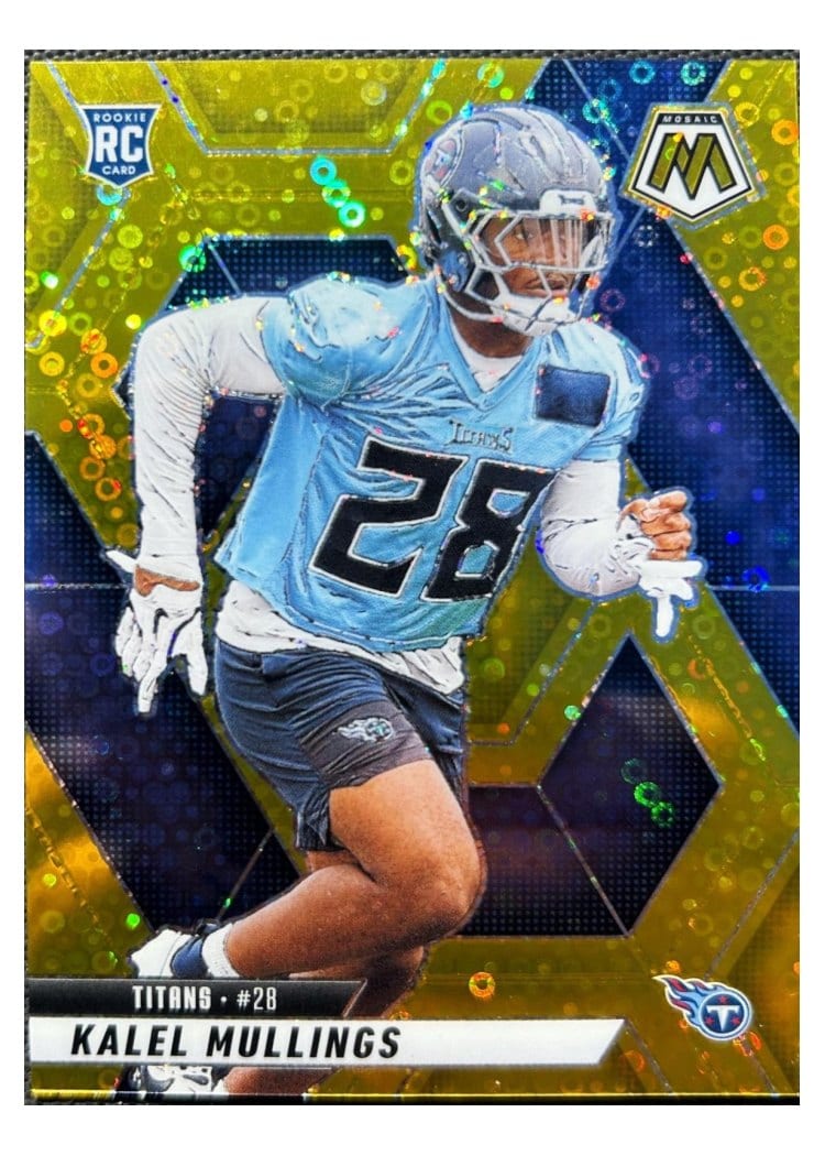 2025 Panini Mosaic Base Set Kalel Mullings Gold Sparkle #390