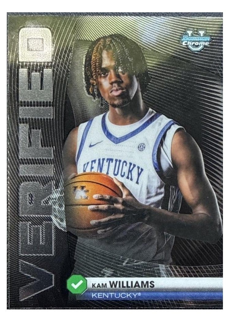 2025-26 Bowman Bowman Verified Kam Williams #BV-14 card