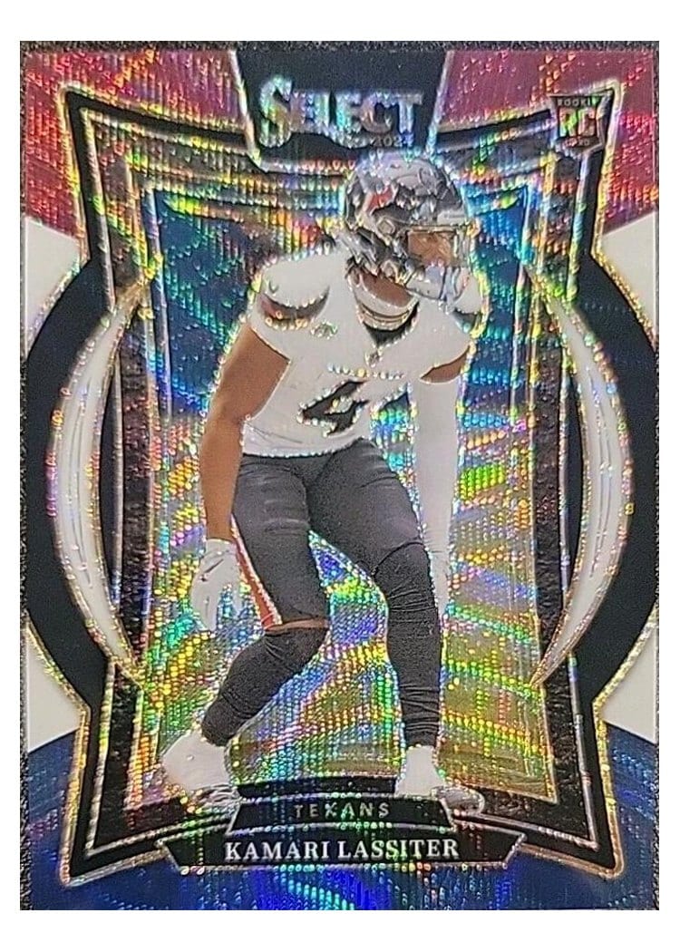 2024 Panini Select Base Set Kamari Lassiter Red Blue Prizm Shock #77 card