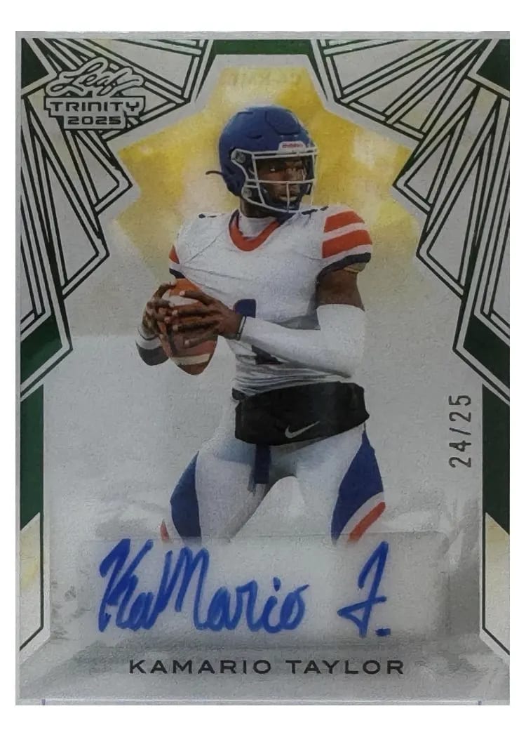 2025 Leaf Trinity Clear Autograph KaMario Taylor #CA-KMT card