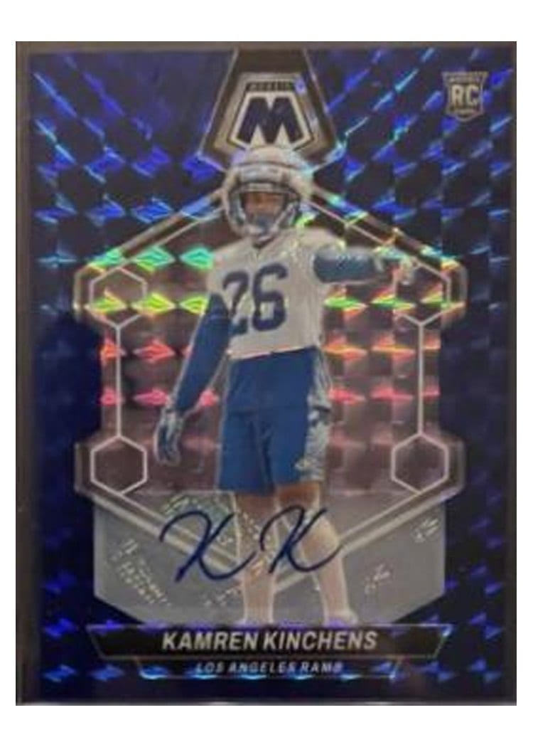 2024 Panini Mosaic Base Set Kamren Kinchens Autograph Blue #379 card