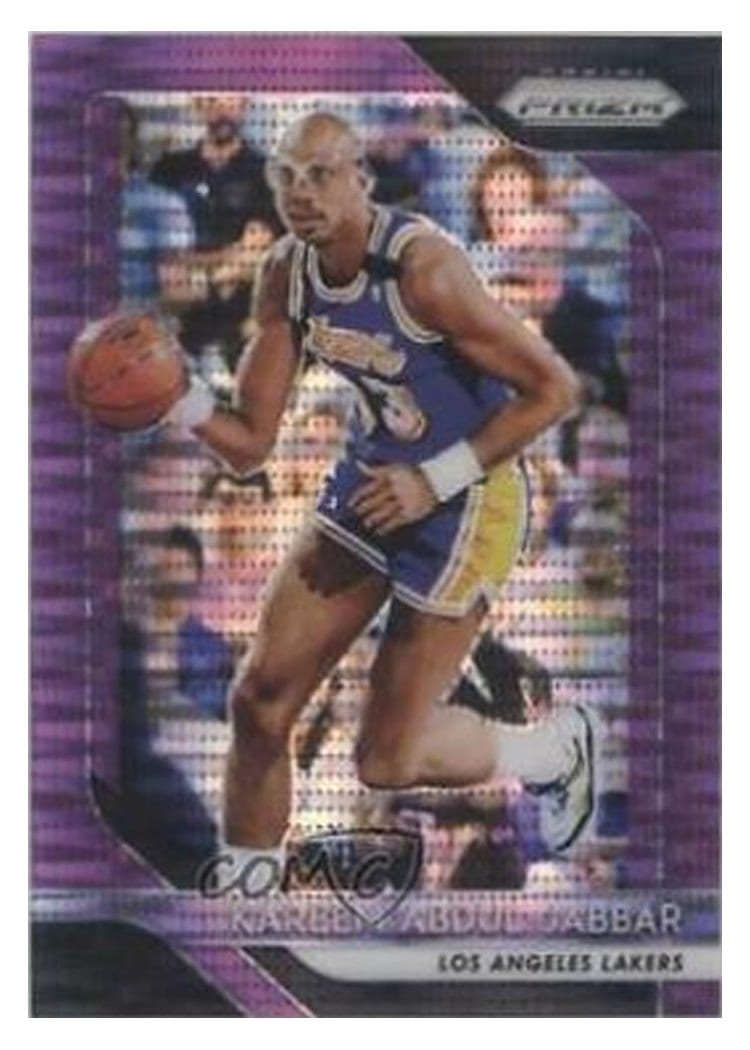 2018-19 Panini Prizm Base Set Kareem Abdul-Jabbar #115 card