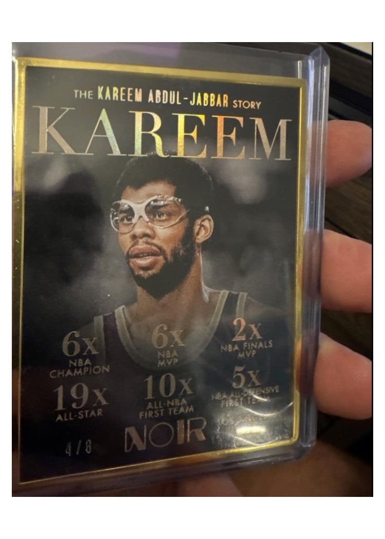 2024-25 Panini Noir Base Set Kareem Abdul-Jabbar #250 card