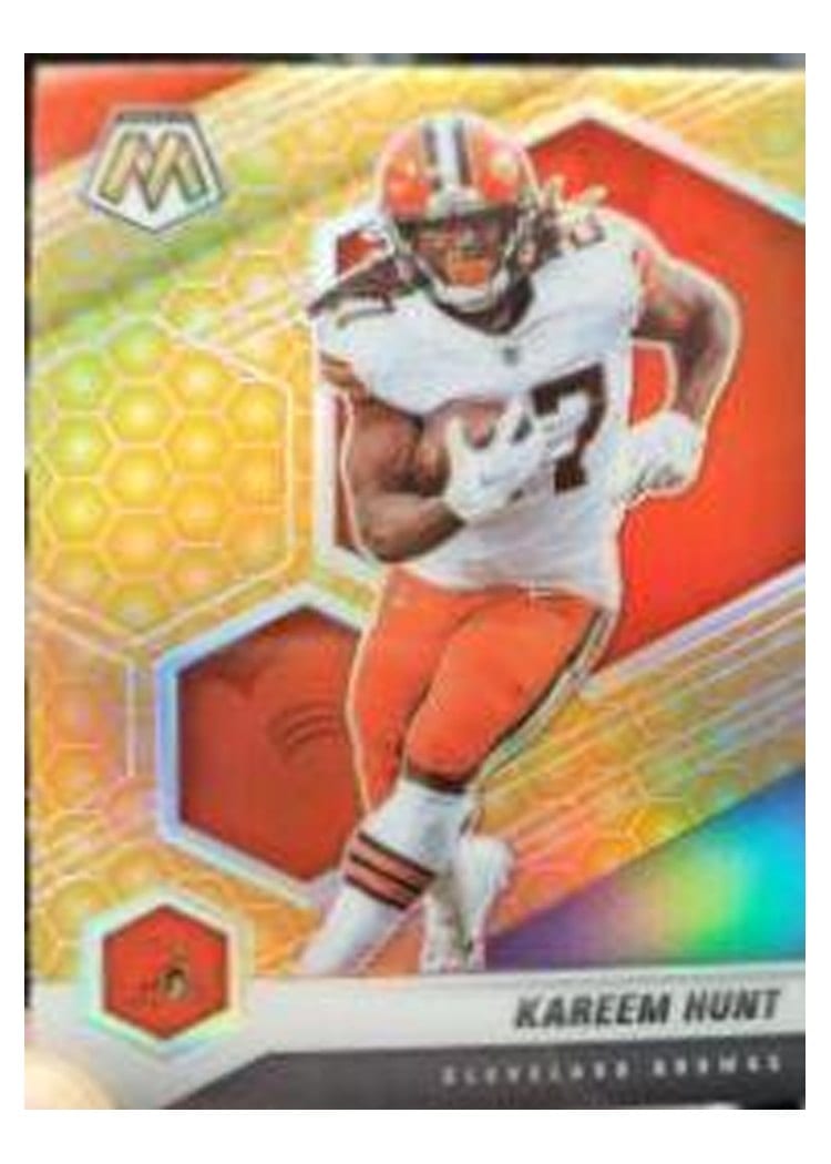 2021 Panini Mosaic Base Set Kareem Hunt #56 card
