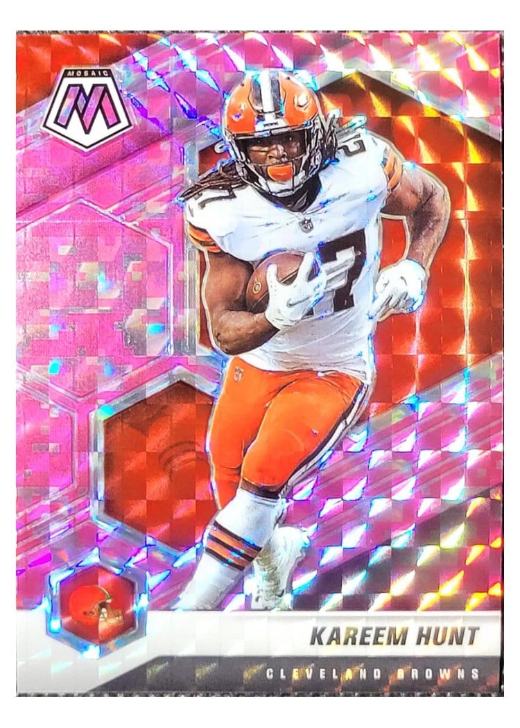 2021 Panini Mosaic Base Set Kareem Hunt #56 card