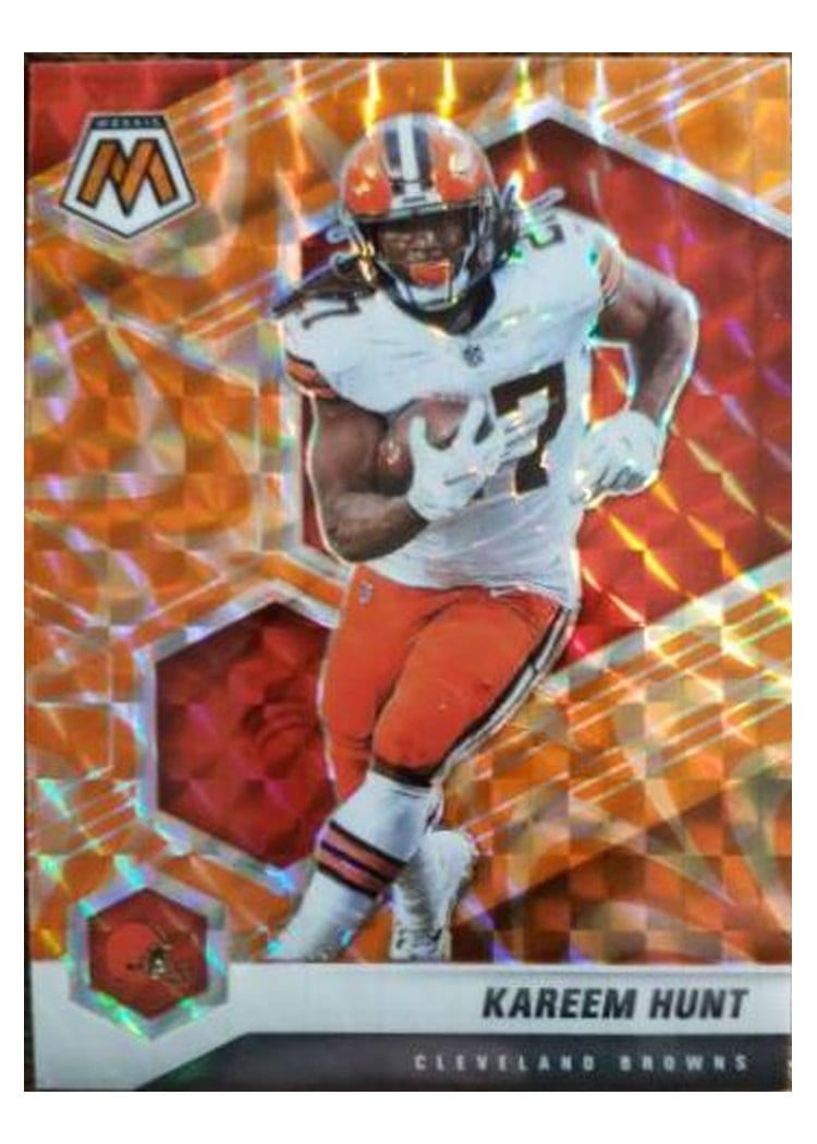 2021 Panini Mosaic Base Set Kareem Hunt #56 card