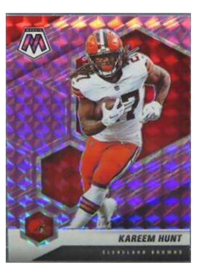 2021 Panini Mosaic Base Set Kareem Hunt #56 card