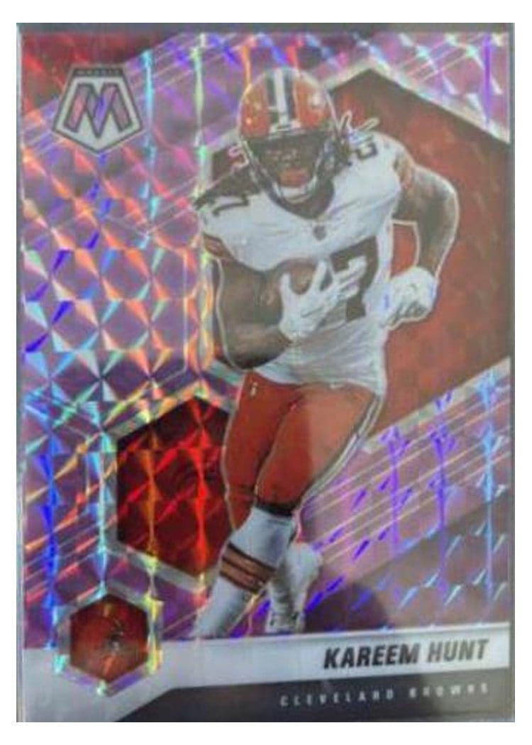 2021 Panini Mosaic Base Set Kareem Hunt #56 card
