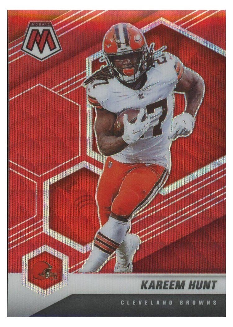 2021 Panini Mosaic Base Set Kareem Hunt #56 card