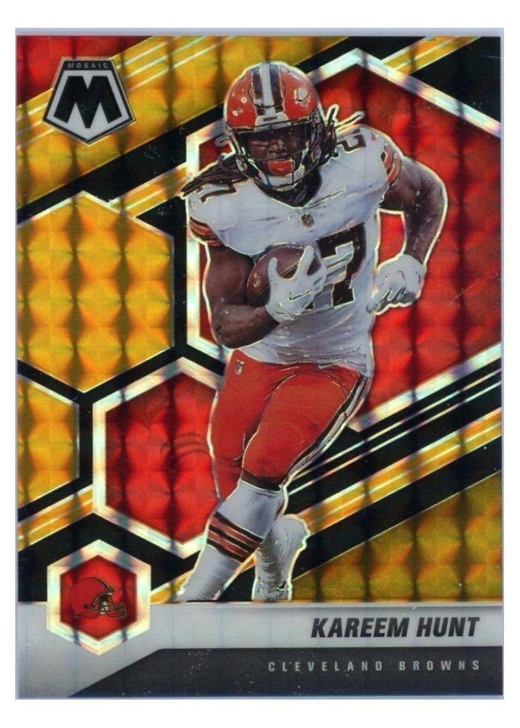 2021 Panini Mosaic Base Set Kareem Hunt #56 card