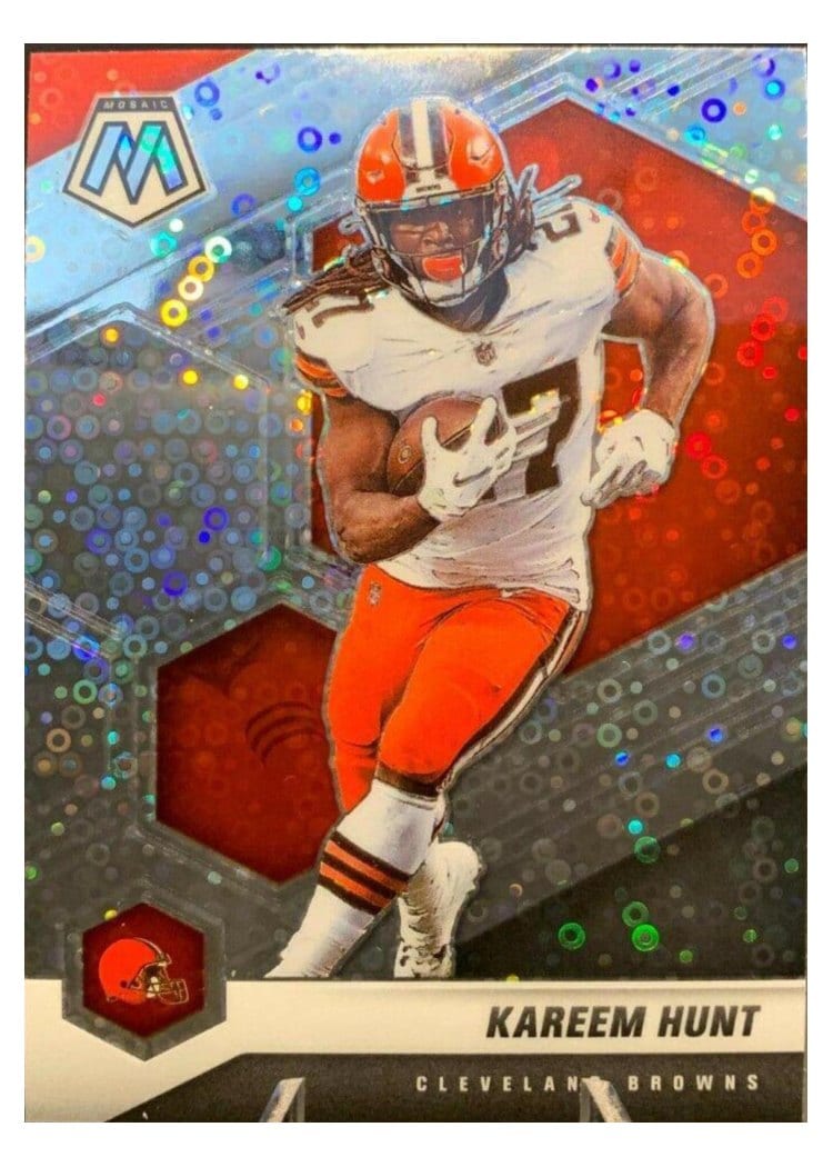 2021 Panini Mosaic Base Set Kareem Hunt #56 card