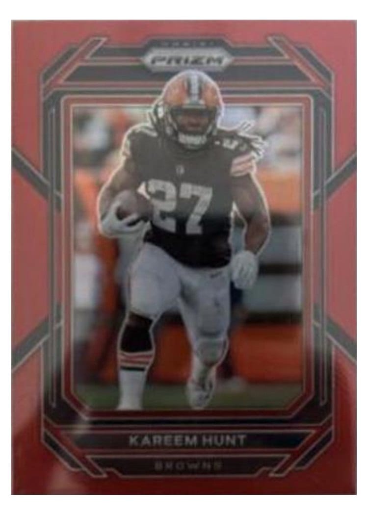 2022 Panini Prizm Base Set Kareem Hunt Red #68 card