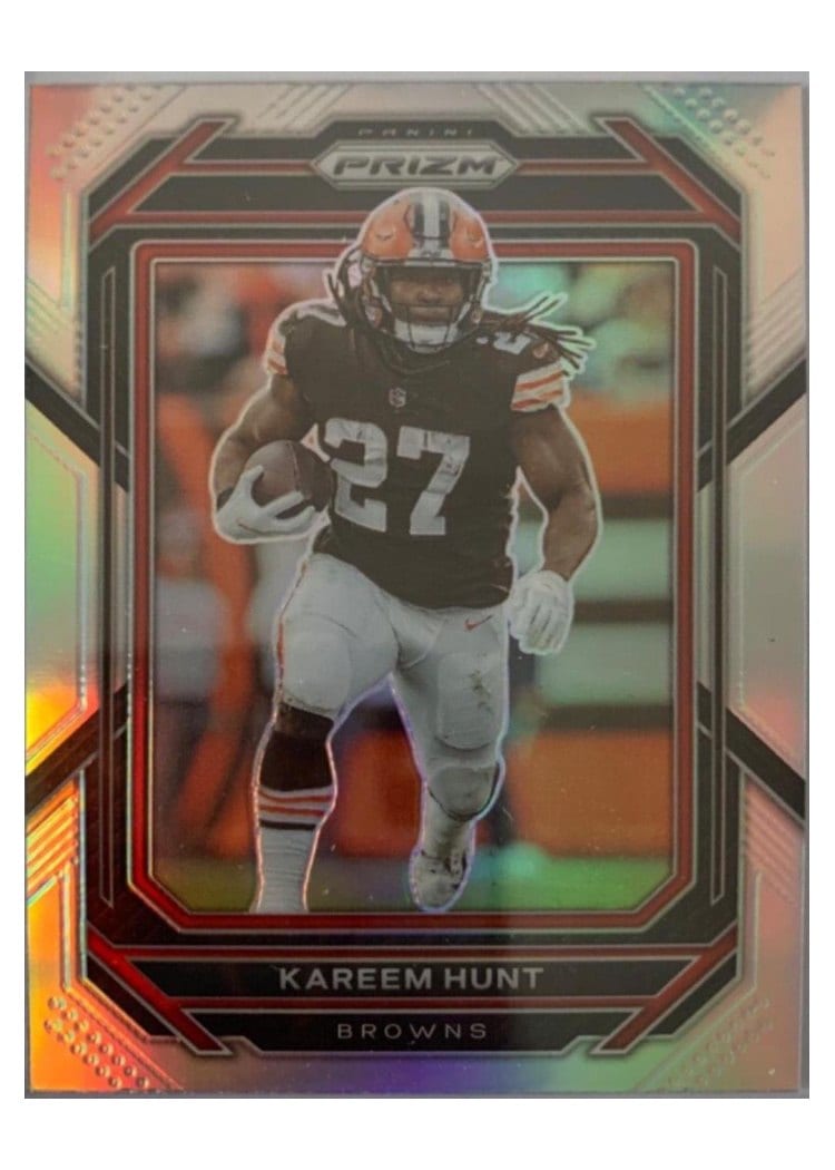 2022 Panini Prizm Base Set Kareem Hunt Silver #68 card