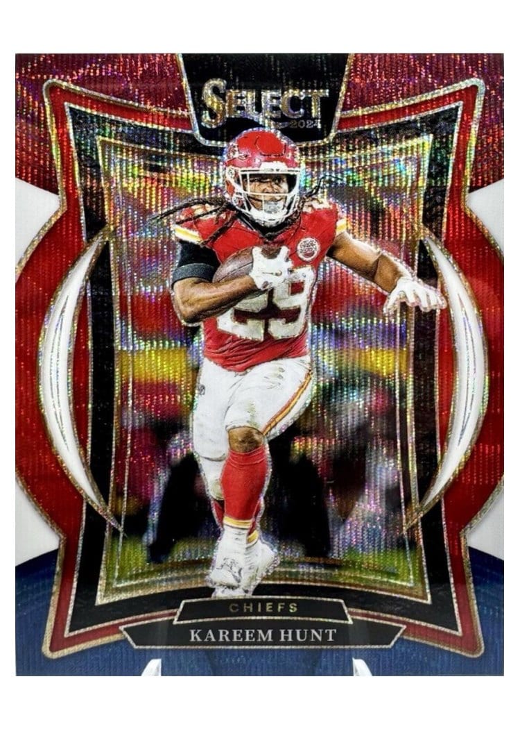 2024 Panini Select Base Set Kareem Hunt Tri-Color Prizm #75 card
